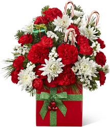 Peppermint Present Bouquet -A local Pittsburgh florist for flowers in Pittsburgh. PA
